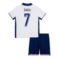 Anglicko Bukayo Saka #7 Domáci Detský futbalový dres ME 2024 Krátky Rukáv (+ trenírky)